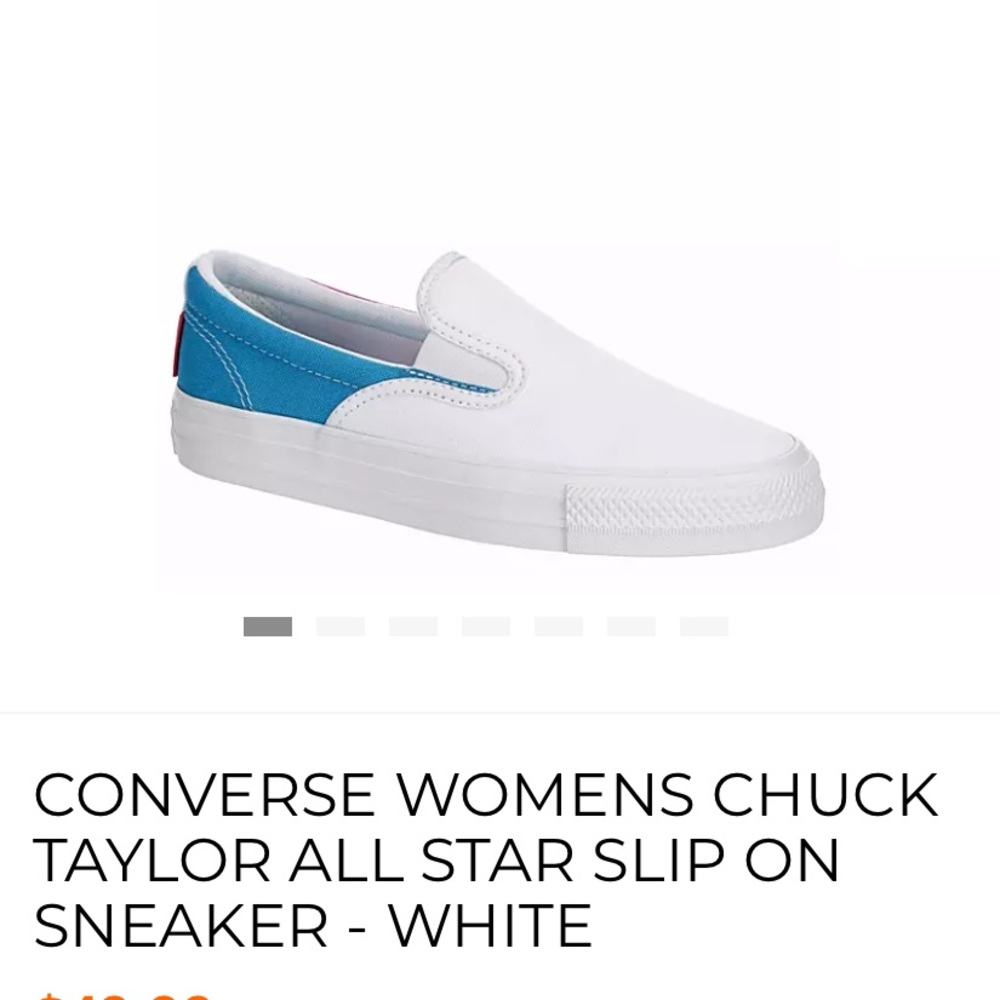 CONVERSE pink & blue all star slip only 8.5 left